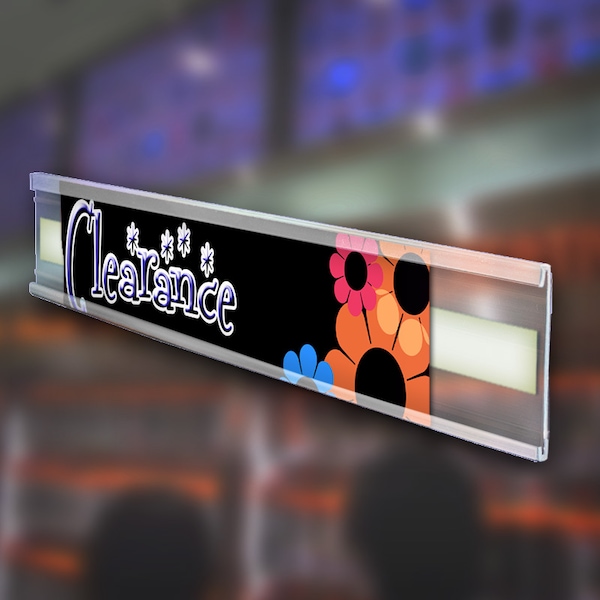 Azar Displays 2"H Clear C-Channel. 6-Foot Length, PK10 600082 - main